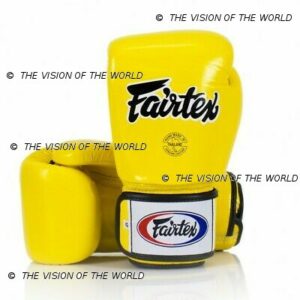 Gants Fairtex BGV1 boxe thai mma kickboxing jaune