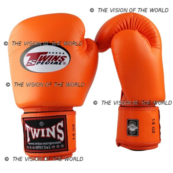 gants de boxe Twins bgvl3 Orange twins boxe thai muay thai kick boxing boxe anglaise Mma K1