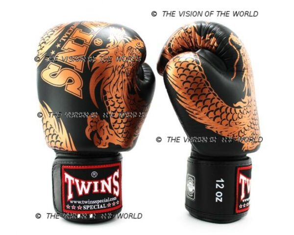 Gants Twins FBGV-49 muay thai kick boxing mma boxe anglaise boxe thai boxe pieds-poings black chrome mma