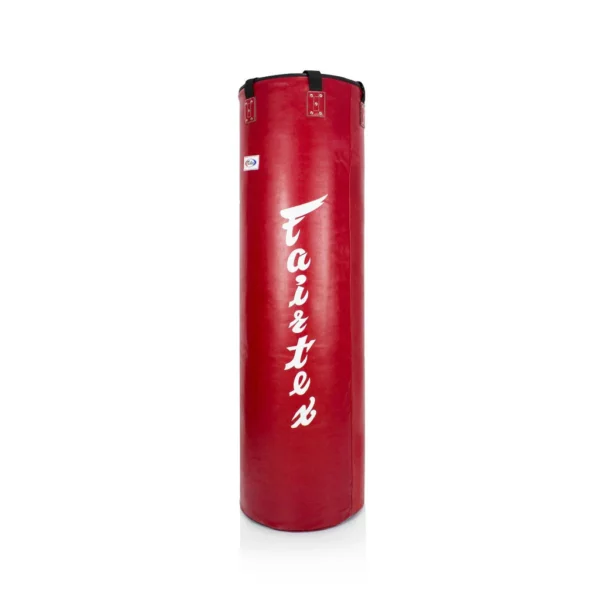Sac de frappe Fairtex rouge HB7, le monstre 2m10 de longueur, 140kg rempli, conçu pour vous donner un contact complet et un entraînement complet