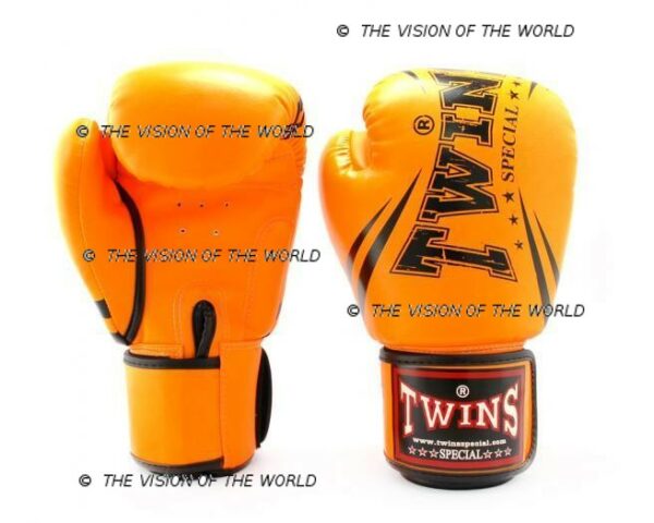 gants twins orange muay thai kick boxing mma boxe anglaise boxe thai boxe pieds-poings