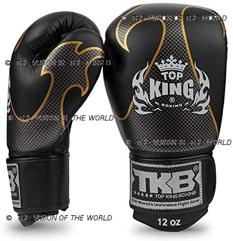 Gants top king empower creativity Noir/Argent muay thai kick boxing mma boxe anglaise boxe thai boxe pieds-poings