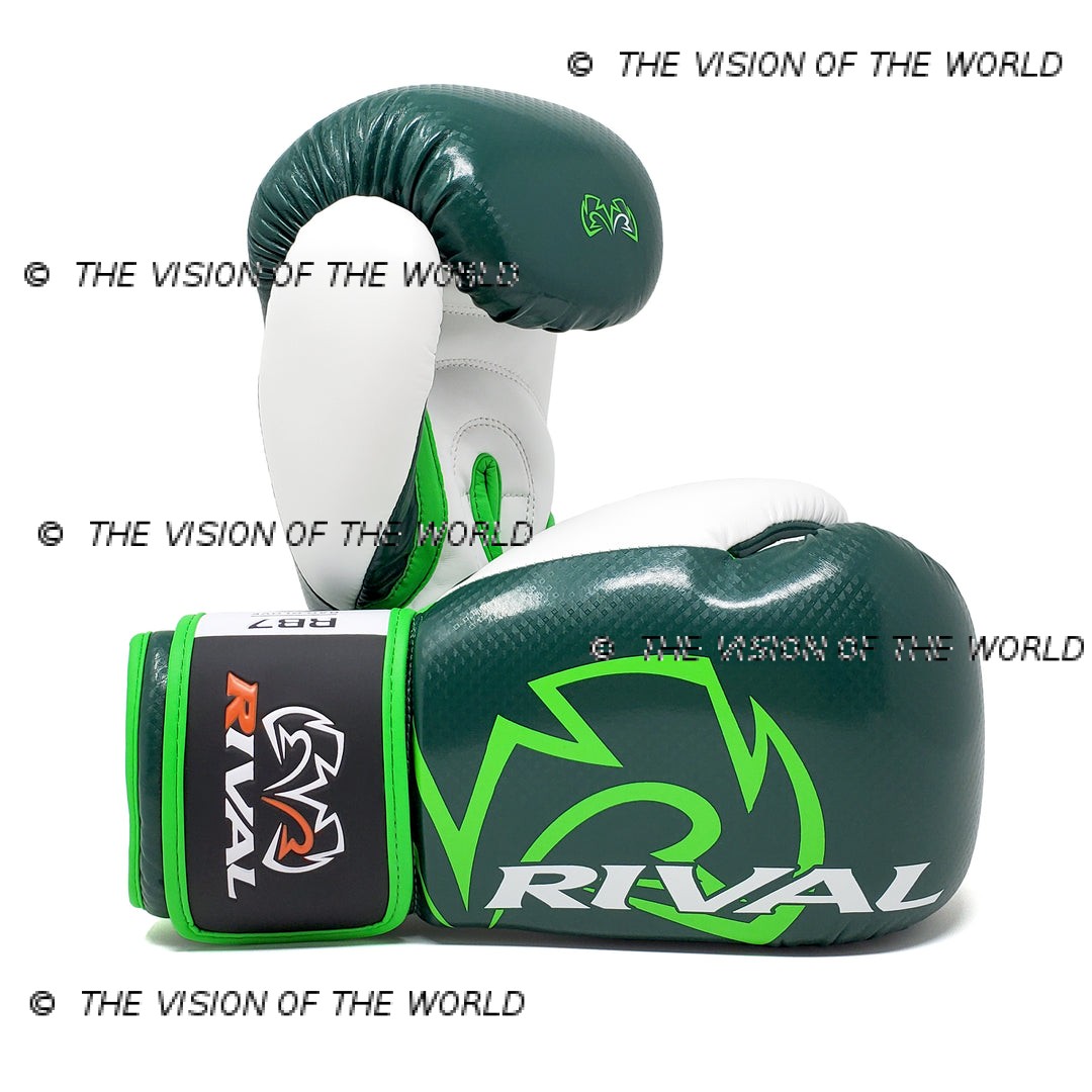 gants de boxe rival vert:blanc