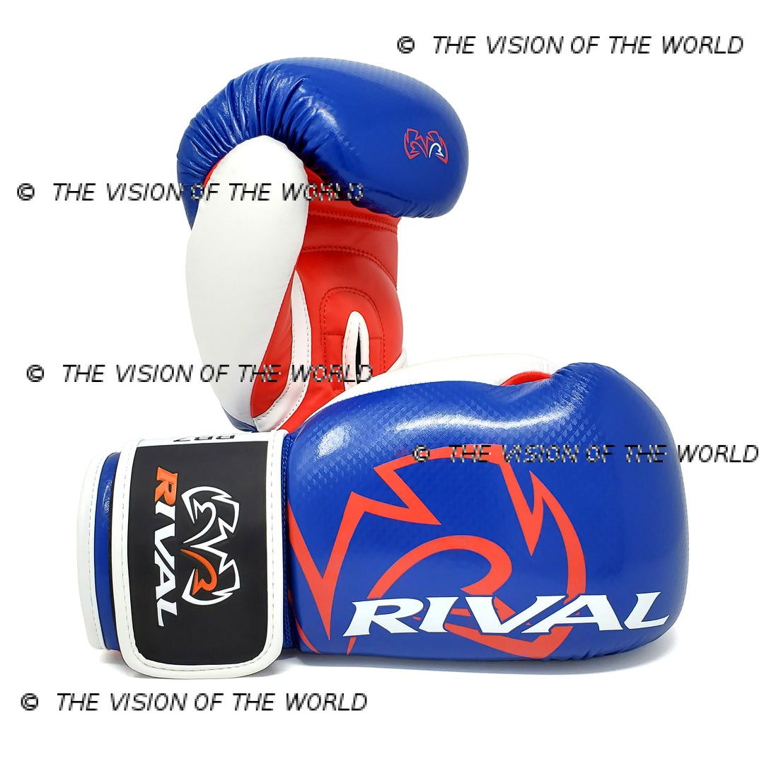 Gants de boxe rb7-2-blue-white gants de boxe rival