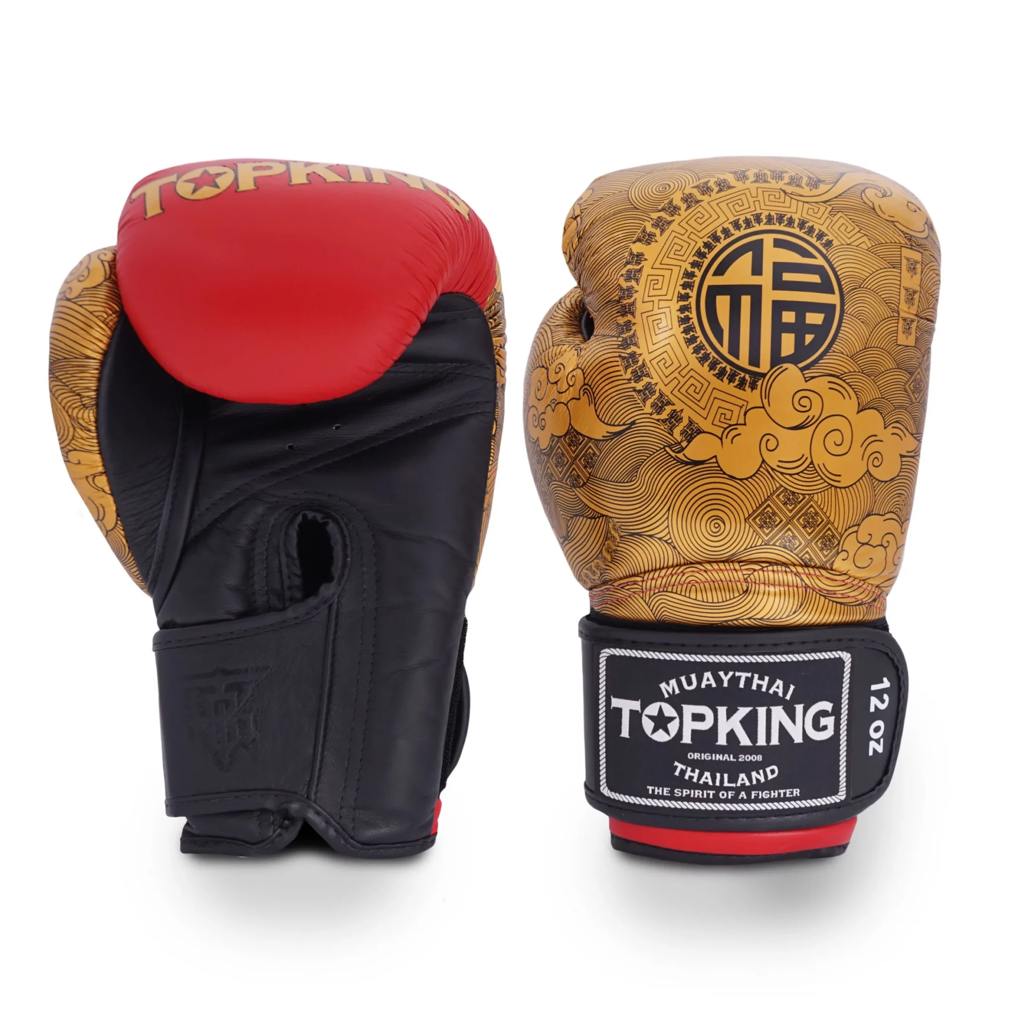 Gants de boxe -topking-chinesse-hapinesse-rouge