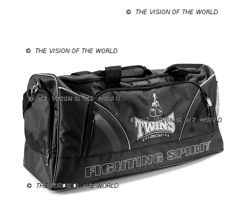sac de sports twins noir sport de combats salle de sports vu de coté