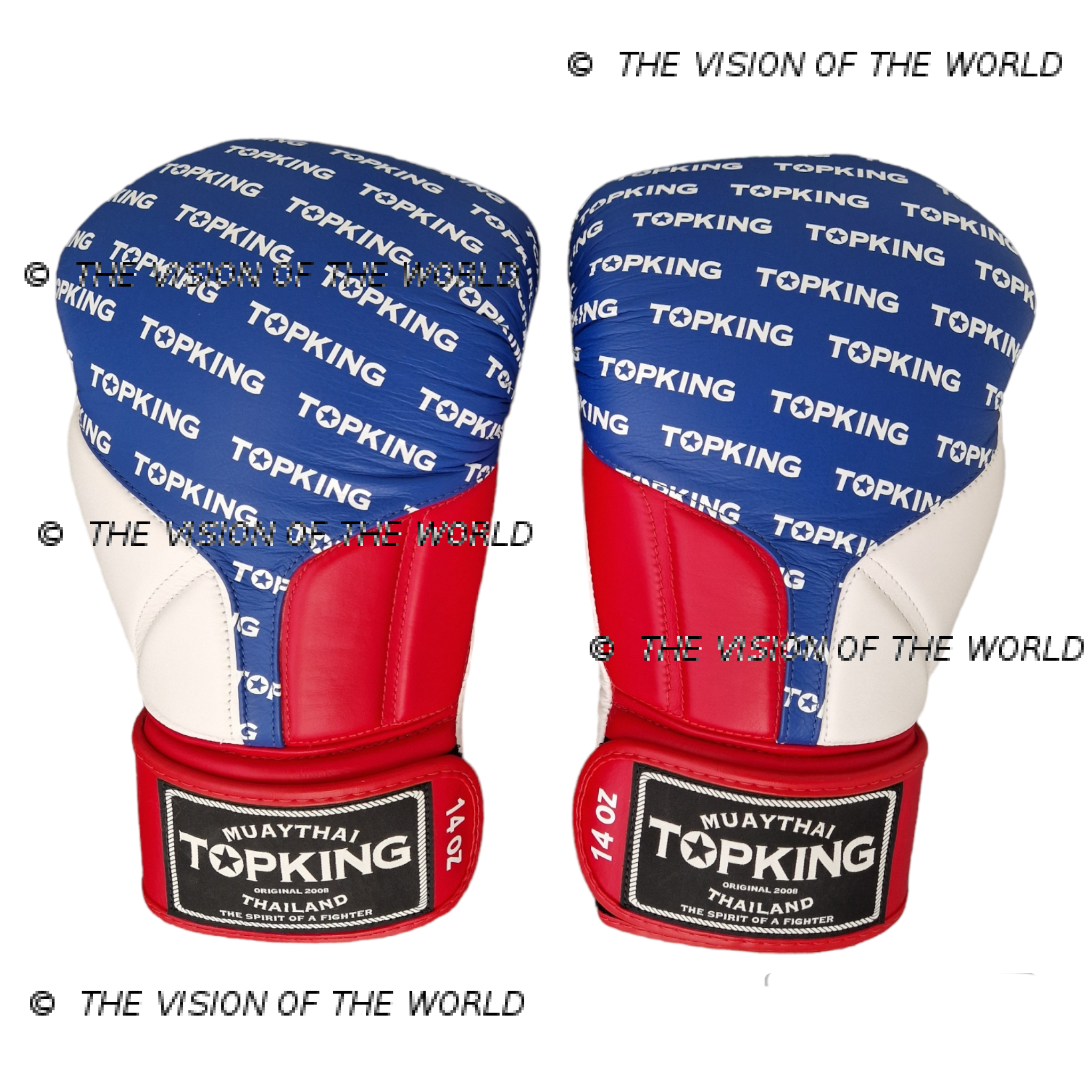 Gants Top King Full Impact bleu/rouge/white