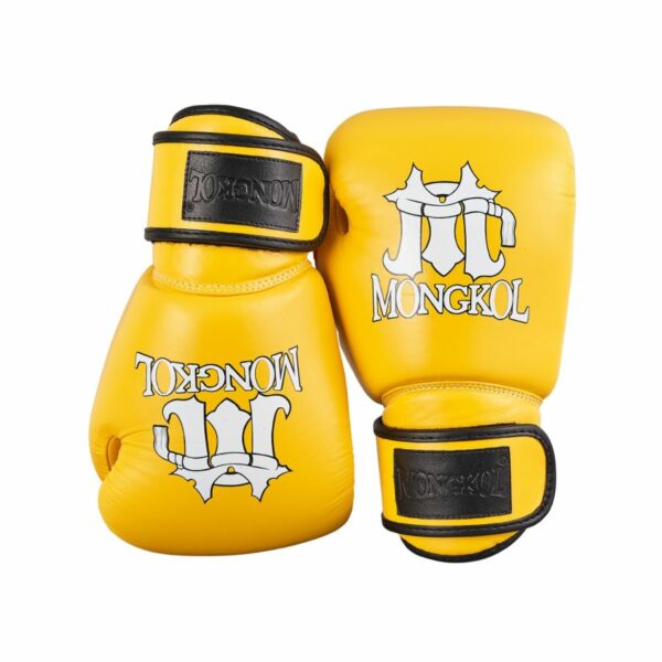 Gants de boxe Muay Thai Mongkol - Protection et confort supérieurs avec ces gants en cuir véritable. Parfaits pour des entraînements intensifs et des compétitions.
