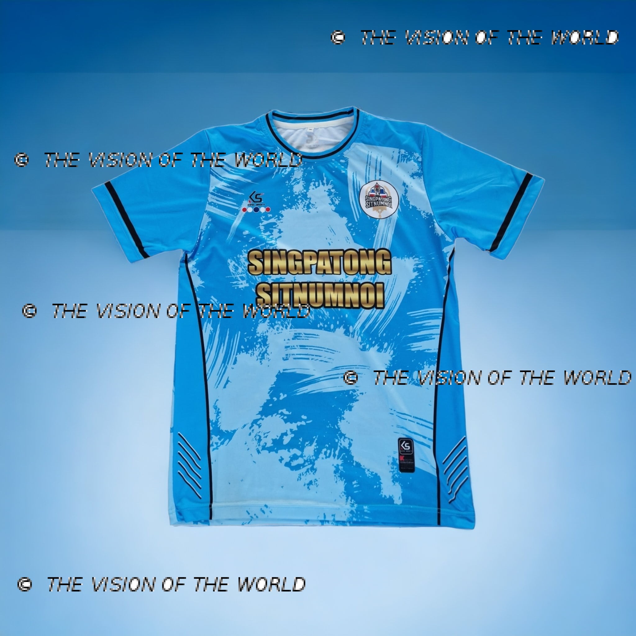 T-Shirt Singpatong muaythai bleu