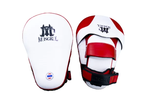 Mitaines Muaythai Mongkol rouge blanc