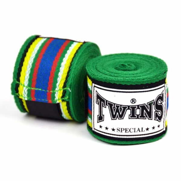 Bandes de Protection Twins Modèle CH2 en Coton - Assurez un soutien et une protection optimaux avec ces bandes en coton de haute qualité, idéales pour des entraînements intensifs et des compétitions