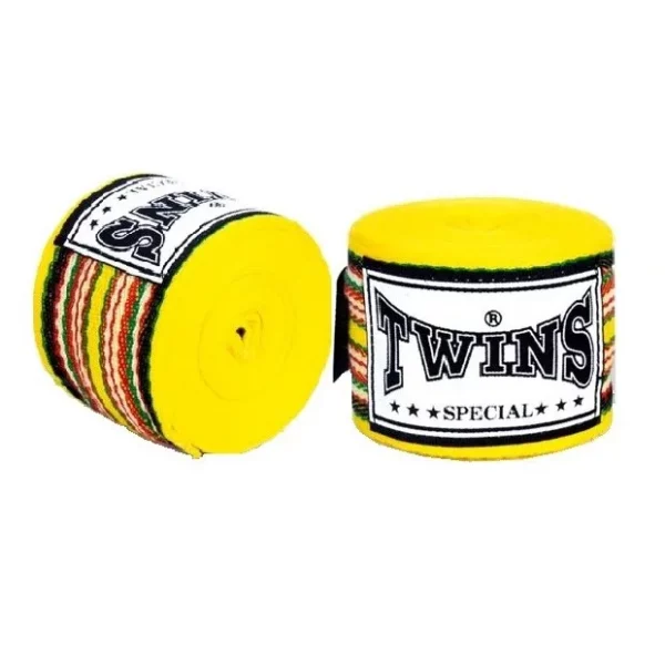 Bandes de Protection Twins Modèle CH2 en Coton - Assurez un soutien et une protection optimaux avec ces bandes en coton de haute qualité, idéales pour des entraînements intensifs et des compétitions