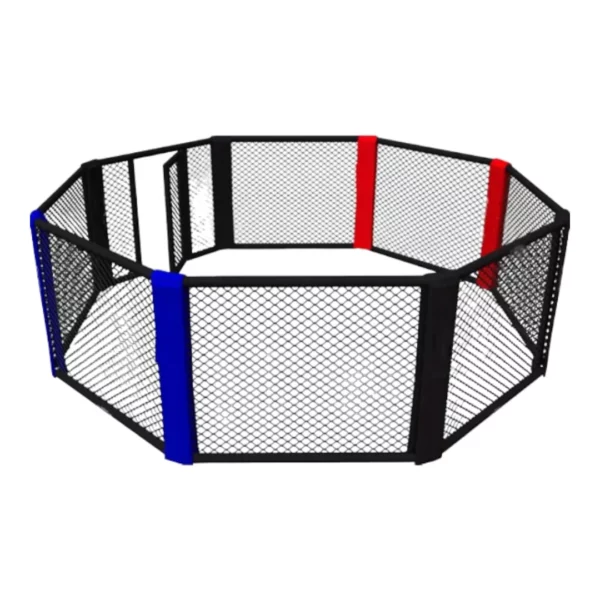Découvrez notre cage MMA au sol, conçue pour offrir une expérience de combat ultime. Fabriquée avec des matériaux de haute qualité, cette cage garantit une durabilité exceptionnelle et une sécurité optimale pour les combattants. Idéale pour les entraînements intensifs et les compétitions, elle est équipée de parois robustes et d’un sol antidérapant pour prévenir les blessures.
