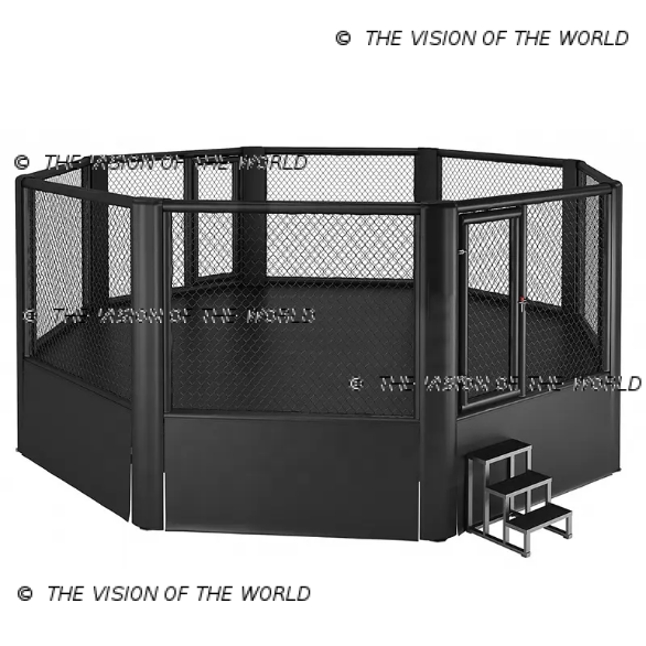 Cage MMA sur podium
