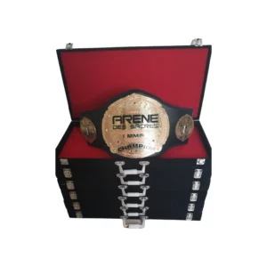 Parfaite pour les compétitions de boxe, les cérémonies de remise de prix et les événements promotionnels, cette ceinture de boxe personnalisée est un symbole de prestige et de réussite. Offrez-la à vos champions ou utilisez-la pour marquer des événements spéciaux dans le monde de la boxe.