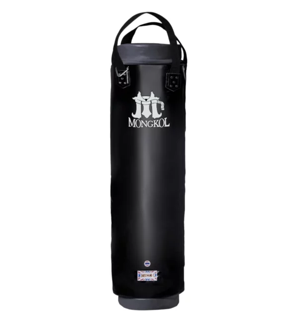 Le sac de frappe Mongkol noir/gris est conçu pour les sportifs exigeants en quête de performance et de durabilité
