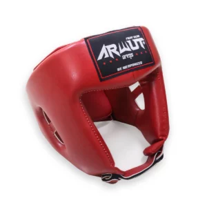 casque de compétition Arwut rouge pour les compétition de muaythai, kickboxing,