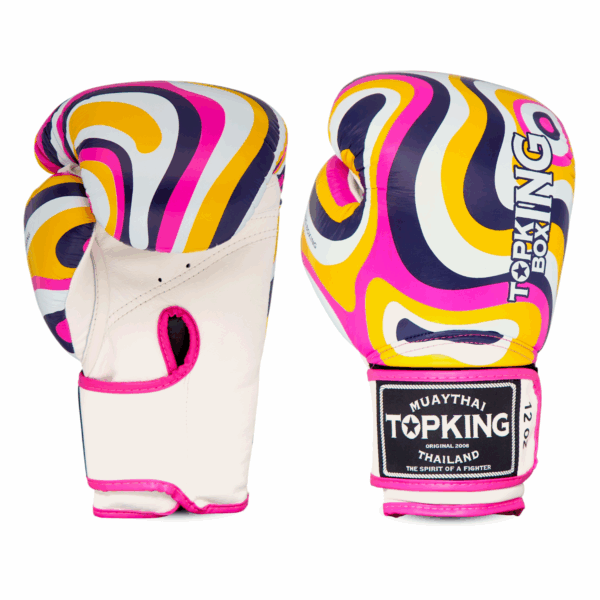 Gants topking rose lava avec un magnifique design pour les arts martiaux