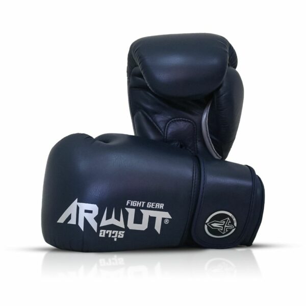 Gants de boxe Arwut BG5 bleu – équipement professionnel pour Muay Thai, Kickboxing et entraînement intensif, avec mousse haute densité et design ergonomique