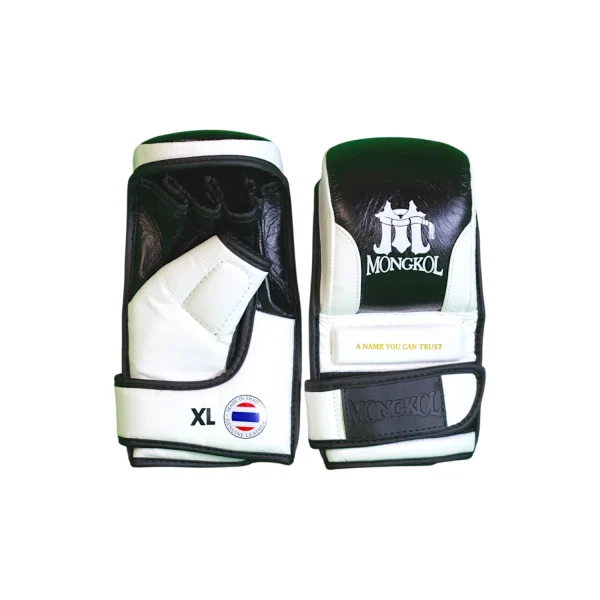 Gants MMA sparring Mongkol noir Gants de sparring MMA Mongkol MGM03 noir disponibles en plusieurs couleurs et tailles pour entraînement MMA et grappling
