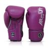 Gants de boxe Arwut-Muay-Thai-violer Gants de boxe ARWUT Muay Thai violet avec design premium, protection renforcée pour entraînement de boxe et sports de combat