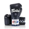 Gants de boxe Fairtex bgL7 bleu à lacet Gants de boxe bleu professionnels Fairtex BGL7 Mexican Style à lacet noirs en cuir véritable pour muay thai et kickboxing