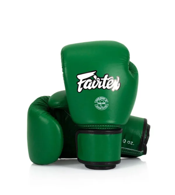 Gants de boxe Fairtex bgv16 vert Gants de boxe vert Fairtex BGV16 pour Muay Thai et boxe professionnelle
