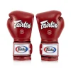 Gants de boxe professionnels Fairtex BGV9 Mexican Style rouge en cuir véritable pour muay thai et kickboxing