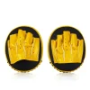 PAttes d'ours fairtex fmv15 vue de dos Pattes d'ours Fairtex FMV15 jaunes vue de dos avec doigts ouverts