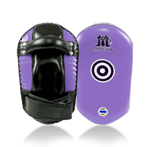 Paos Mongkol-thai-Boxing-single-strap-kick-pads-KGM02-lavende Paos Mongkol violet KGM02 de frappe Muay Thaï en taille unique disponibles en plusieurs couleurs