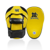 Pattes d’ours de boxe thaï Mongkol PMM02 jaune disponibles en plusieurs couleurs et tailles pour entraînement Muay Thaï
