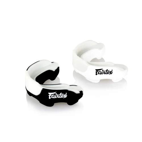 Protège dents Fairtex gel noir et blanc thermoformable boxe MMA Muay Thai protection dentaire
