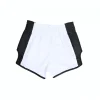 Short fairtex Muaythai vue de dos Short de Muay Thai Fairtex blanc vue de dos avec panneaux mesh noirs
