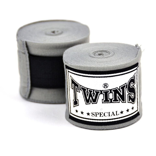 bandes de protection twins gris Bandes de protection Twins gris CH5 pour Muay Thai et boxe professionnelle