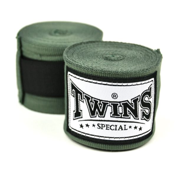 bandes de protection twins olive Bandes de protection Twins olive CH5 pour Muay Thai et boxe professionnelle