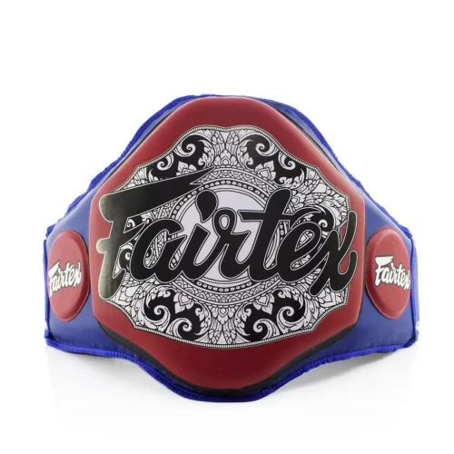Ceinture de frappe Fairtex BPV3 bleu et rouge vue de face
