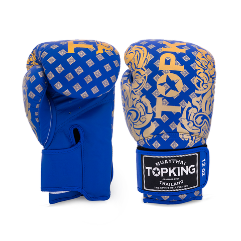 gants top king kanok 2 bleu Gants de boxe TopKing Kanok 2 bleu pour Muay Thai et kickboxing professionnel