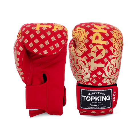gants top king kanok 2 Gants de boxe TopKing Kanok 2 rouge pour Muay Thai et kickboxing professionnel