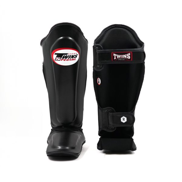 ortège tibia twins Protège-tibias Twins Special SGL10 noir en cuir véritable pour muay thai, kickboxing et MMA