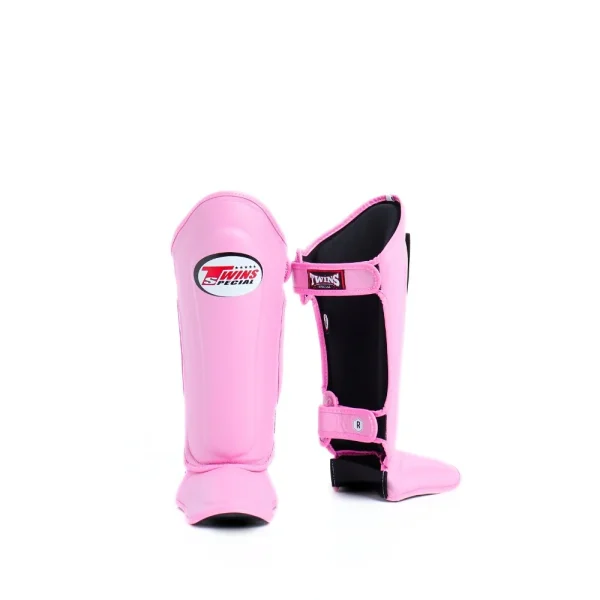 protège tibia twins rose Protège-tibias Twins Special SGL10 rose en cuir véritable pour muay thai, kickboxing et MMA