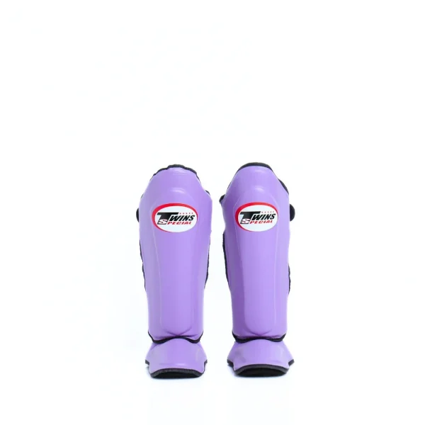 protège tibia twins violet Protège-tibias Twins Special SGL10 violet en cuir véritable pour muay thai, kickboxing et MMA