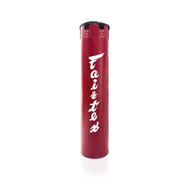 sac de frappe Fairtex hb6 rouge Le Fairtex HB6 en coloris rouge, logo Fairtex blanc