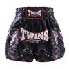 short muaythai twins kabuki de face Short Muay Thai Twins Kabuki noir vue de face masques de démons gris