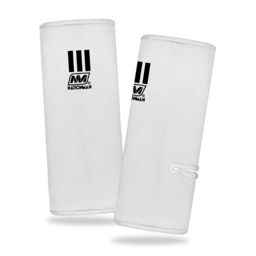 Nationman-Muay-Thai-Chevillère blanc Chevillères de protection Muay Thaï Nationman blanc