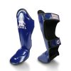 Protège tibia mongkol bleu Protège-tibias Mongkol bleu pour Muay Thaï Kick Boxing et MMA