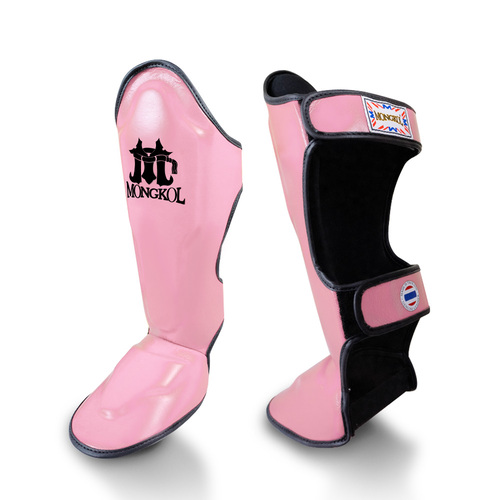 Protège tibia mongkol rose Protège-tibias Mongkol rose protection Muay Thaï