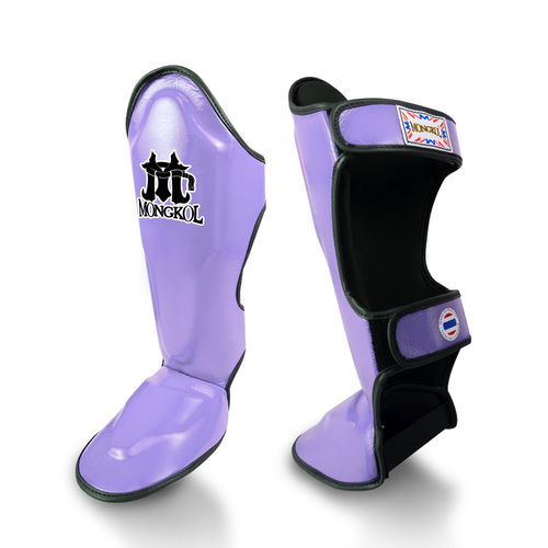 Protège tibia mongkol violet Protège-tibias Mongkol violet pour boxe thaïlandaise