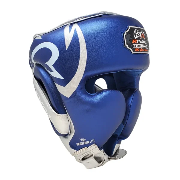 Casque professionnel Rival RHG100 bleu gris pour boxe