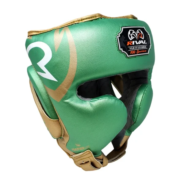 Casque de boxe Rival RHG100 vert or professionnel