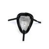 Vue arrière coquille de protection Twins Metal noire avec système de maintien